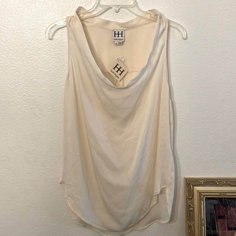 Haute Hippie Silk Tunic blouse Sz S New